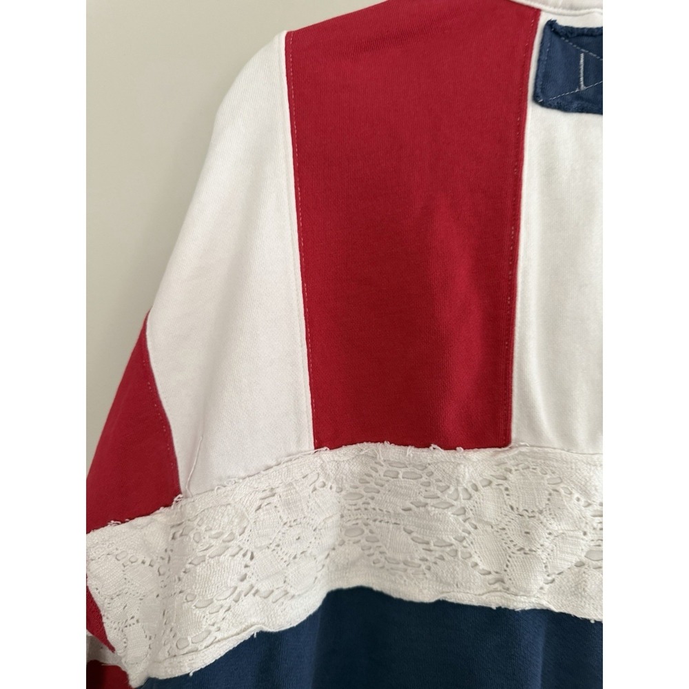 Free People We The Free American Dream Polo Women's Size Medium - Picture 8 of 15